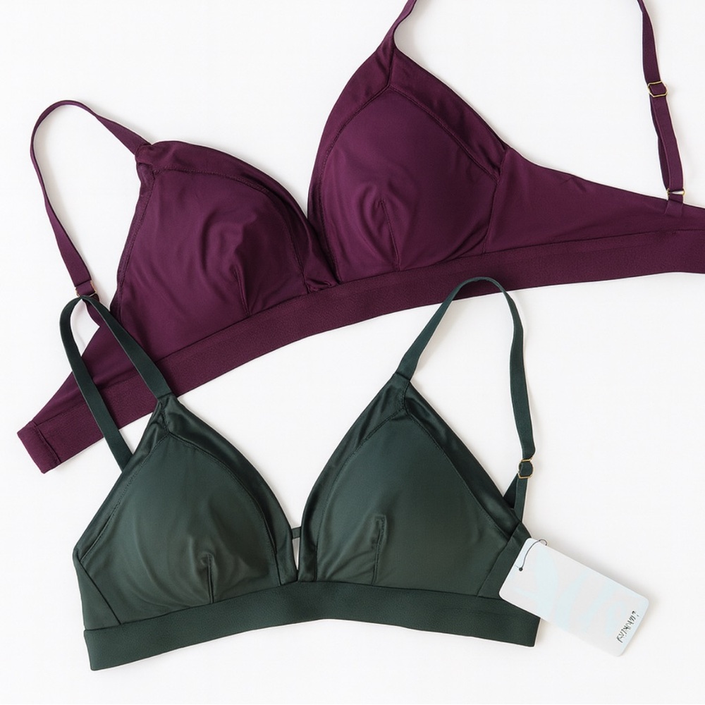 Lively Green and Purple Bralette Set. Small